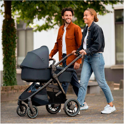 Carrinho Travel System Maxi-Cosi Anna³ Trio Select Grey - Rodas Grandes Com Suspensão