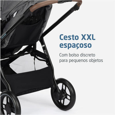 Carrinho Travel System Maxi-Cosi Anna³ Trio Select Grey - Cesto XXL