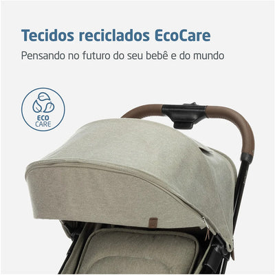 Carrinho de Bebê Maxi-Cosi Eva³ Luxe Twillic Truffle - Feito com tecido reciclado Eco Care
